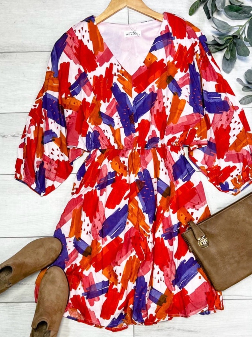 Patterned mini dress